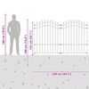 vidaXL Garden Fence Grey 240 x 190 cm Powder-coated steel