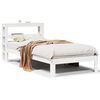 vidaXL Bed Frame with Headboard without Mattress White 90x200 cm