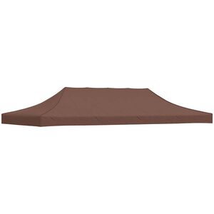 vidaXL Party Tent Roof 6x3 m Brown 270 g/m&sup2;