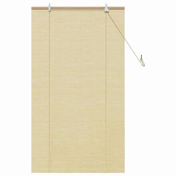 vidaXL Roller Blind with Curtains Manual Nature 80 x 160 cm Bamboo