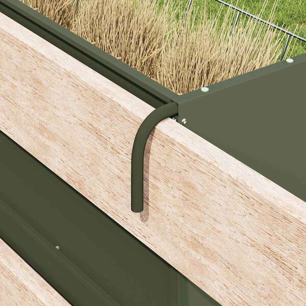 vidaXL Hanging Hay Feeder Olive Green 61 x 33 x 66 cm