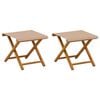 vidaXL Deck Chair 2 pcs Solid Eucalyptus Wood Taupe