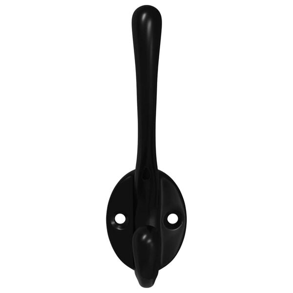 vidaXL Clothes Hook 346 pcs Black 102 x 29 x 47mm Zinc Alloy