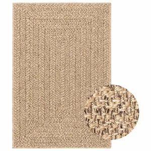 vidaXL Rug ZIZUR 140x200 cm Jute Look Indoor and Outdoor