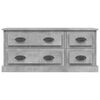 vidaXL TV Cabinet Concrete Grey 100x35.5x45 cm Engineered Wood
