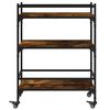 vidaXL Kitchen Trolley Smoked Oak 65x40x86.5 cm Engineered Wood