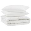 vidaXL Duvet with Pillow 3 pcs White Microfibre
