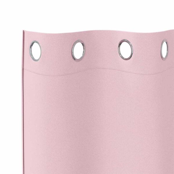 vidaXL Blackout Curtains with Rings 2 pcs Baby Pink 260 x 140 cm