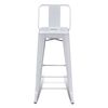 vidaXL Bar Stools 2 pcs White Steel