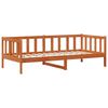 vidaXL Day bed with Headboard 3 pcs Wax Brown Solid Pine Wood