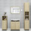 vidaXL 3 Piece Bathroom Furniture Set Sonoma Oak Engineered Wood