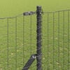 vidaXL Fence Post 2 pcs Grey Powder-coated steel