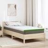 vidaXL Mattress Topper White and Green 100 x 200 x 6 cm Jaquard Fabric