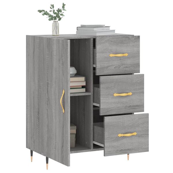 vidaXL Sideboard Grey Sonoma 69.5x34x90 cm Engineered Wood