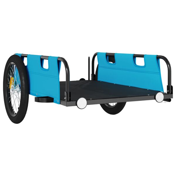 vidaXL Bike Trailer Blue Oxford Fabric and Iron