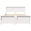 vidaXL Bed Frame with Headboard White 140 x 200 cm Engineered Wood