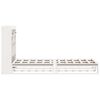 vidaXL Bookcase Bed without Mattress White 90x200 cm Solid Wood Pine