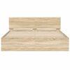 vidaXL Bed Frame without Mattress Sonoma Oak 150x200 cm King Size