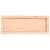 vidaXL Wall Shelf 80x30x(2-6) cm Untreated Solid Wood Oak