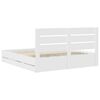 vidaXL Bed Frame with Drawer White 200 x 200 cm Engineer Wood