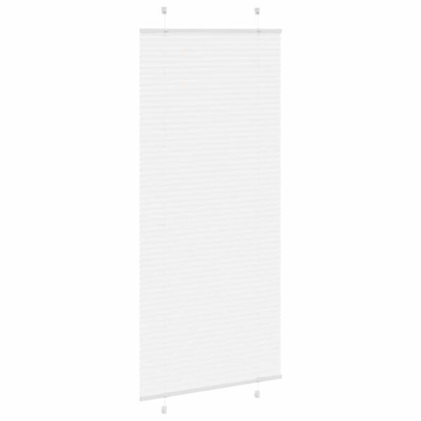 vidaXL Pleated Blind White 100x200 cm Fabric Width 99.4 cm Polyester