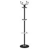 vidaXL Coat Stand with Umbrella Holder Black 180 cm Powder-coated Iron