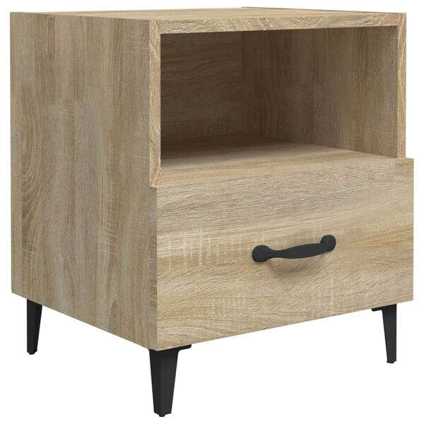 vidaXL Bedside Cabinet Sonoma Oak Engineered Wood
