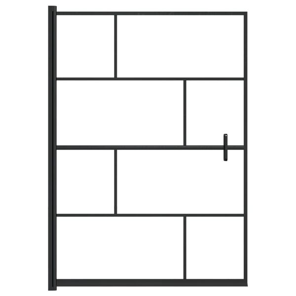 vidaXL Shower Enclosure ESG 100x140 cm Black