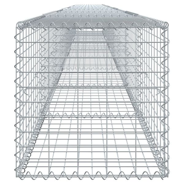 vidaXL Gabion Basket with Cover 900x50x50 cm Galvanised Iron