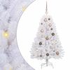 vidaXL Artificial Christmas Tree 120 cm PVC and Steel White