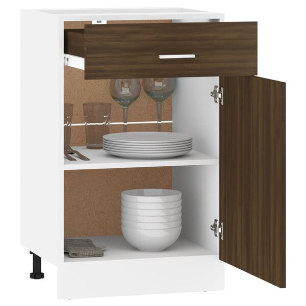 vidaXL Drawer Bottom Cabinet Lyon Brown Oak 50x46x81.5 cm Engineered Wood
