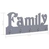 vidaXL Wall Mounted Coat Rack FAMILY Grey 74x29.5 cm