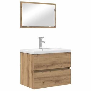 vidaXL Bathroom Furniture Set 3 pcs Artisan Oak Engineered Wood