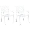 vidaXL Garden Chair 2 pcs White 56 x 55 x 92.5cm Aluminium