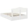 vidaXL Storage Bed with Headboard White 160 x 200 cm Engineered Wood