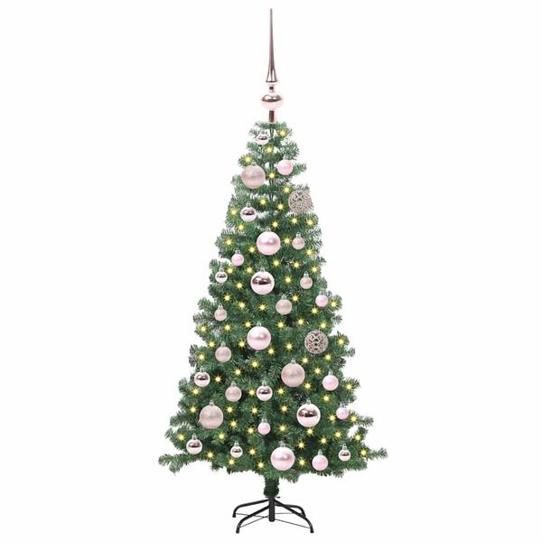 vidaXL Christmas Tree with 150 LEDs with Stand Green 120 cm PVC