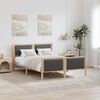 vidaXL Bed frame Brown and dark grey 140 x 190 cm Solid pine wood