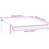 vidaXL Manual Retractable Awning with LEDs Anthracite&White 450x350 cm