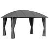 vidaXL Gazebo with Sidewalls&Arch Roof 3x4 m Anthracite