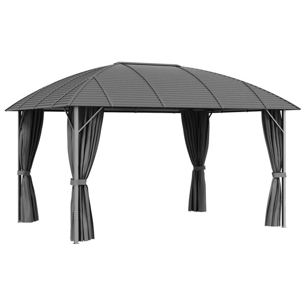 vidaXL Gazebo with Sidewalls&Arch Roof 3x4 m Anthracite