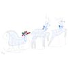 vidaXL LED Reindeers 3 pcs Cold White Fabric