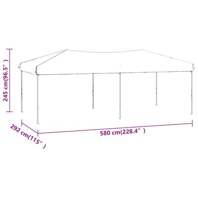 vidaXL Folding Party Tent Blue 3x6 m