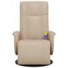vidaXL Massage Recliner Chair with Footrest Cappuccino Faux Leather