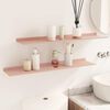 vidaXL Floating Shelf Wall-mounted 2 pcs Pink 80 x 18 x 2.5 cm Steel