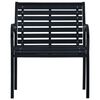 vidaXL Garden Chairs 2 pcs Black Steel and WPC