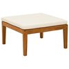 vidaXL Garden Footrest with Cushion Solid Acacia Wood Natural