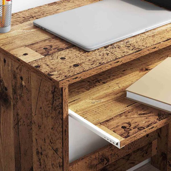 vidaXL Desk with Drawer Old Wood 120.5 x 44 x 88.5 cm Engineered Wood