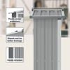vidaXL Garden Shed Grey 116x45x175 cm Galvanised Steel