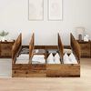 vidaXL Storage Bed Frame Old Wood 140 x 190 cm Engineered Wood