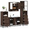 vidaXL 4 Piece Bathroom Furniture Set Brown Oak Engineered Wood